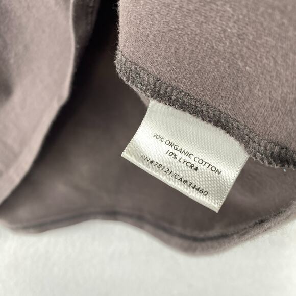 EILEEN FISHER Top M Stretch Organic Cotton Jersey Crewneck Short Sleeve Gray USA - Picture 7 of 10